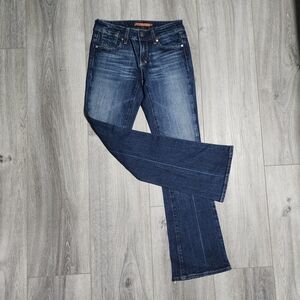 Vintage Y2K Vigoss Mid Rise Medium Wash Flare Leg Blue Denim Jeans Size 1/2 28"